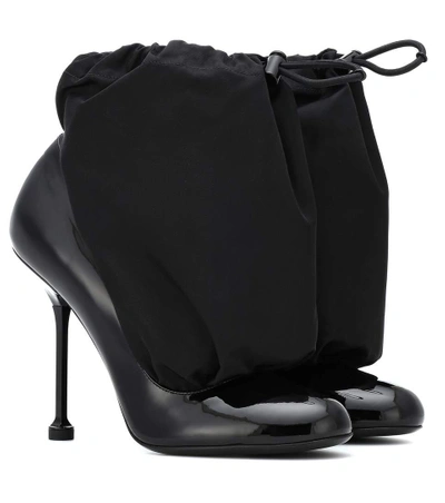 Shop Prada Patent Leather Ankle Boots In Black