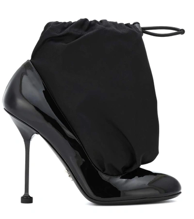 Shop Prada Patent Leather Ankle Boots In Black