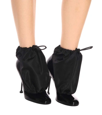Shop Prada Patent Leather Ankle Boots In Black