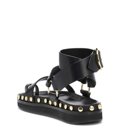 Shop Isabel Marant Nirvy Studded Leather Sandals In Black