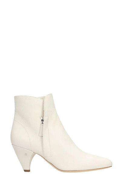 Shop Laurence Dacade Stella White Leather Ankle Boots