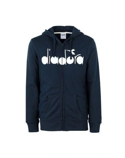 Shop Diadora Sweatshirts In Dark Blue