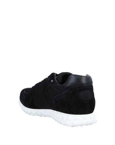 Shop Valentino Garavani Man Sneakers Black Size 7 Leather, Textile Fibers