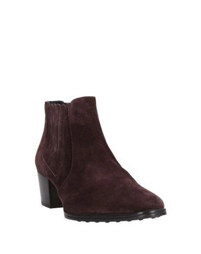 Shop Tod's Ankle Boot In Dark Brown