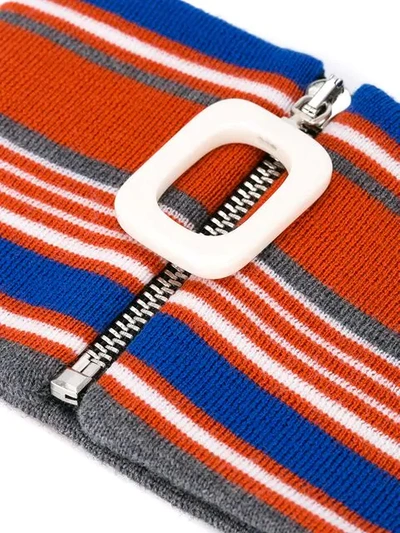 Shop Jw Anderson Striped Neckband In Multicolour