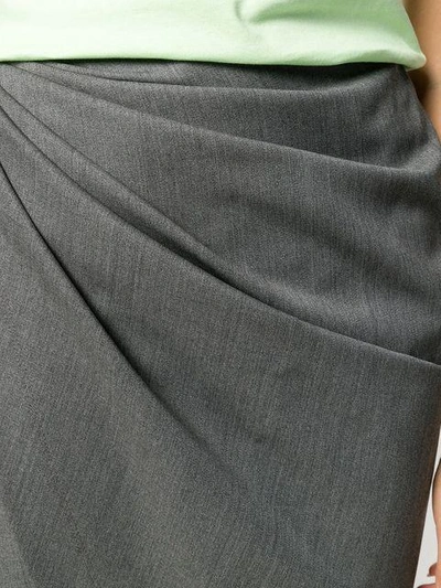 Shop Helmut Lang Asymmetric Skirt In Grey