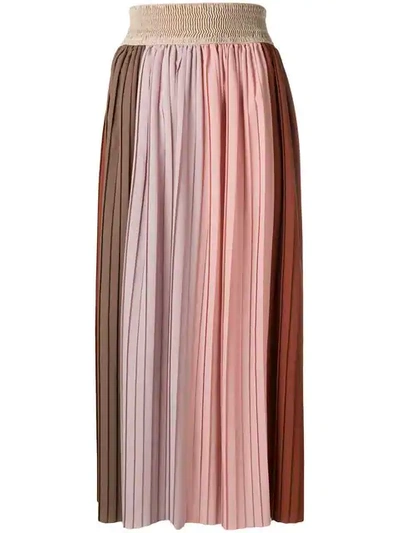 Shop Altea High-waisted Pleated Skirt - Brown