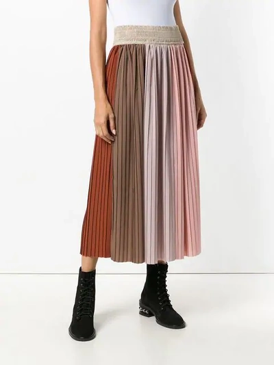 Shop Altea High-waisted Pleated Skirt - Brown