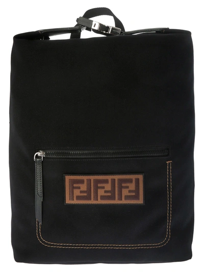 Shop Fendi Logo Backpack