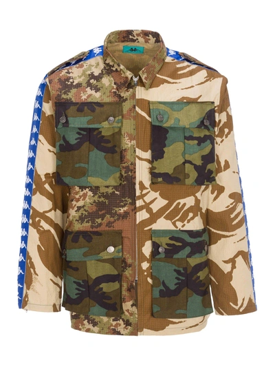 Shop Kappa Danilo Paura X  Evan Jaket In Multicolor Military