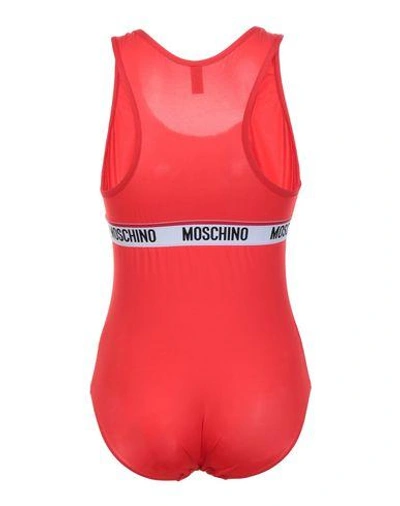 Shop Moschino Bodysuit In Red