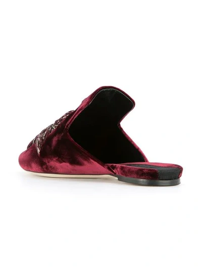 Shop Sanayi313 Star Slippers In Brdeaux/antq. Silver