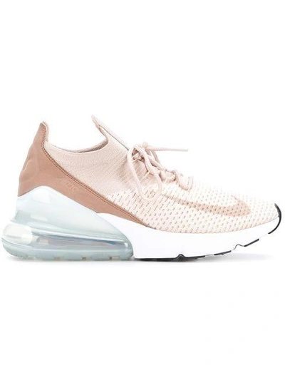 Nike Women's Air Max 270 Flyknit Casual Shoes, Brown In Pink | ModeSens