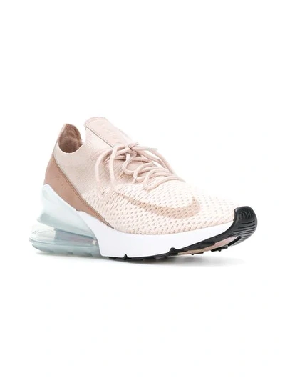 Nike Women's Air Max 270 Flyknit Casual Shoes, Brown In Pink | ModeSens