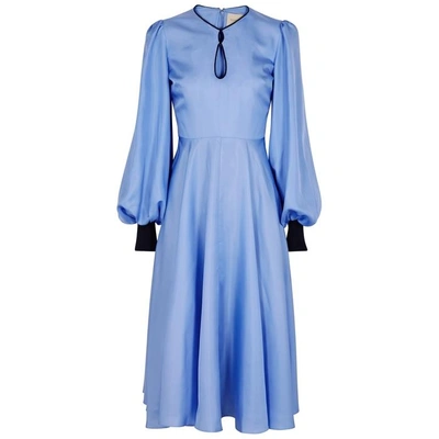 Shop Roksanda Herona Blue Silk Dress