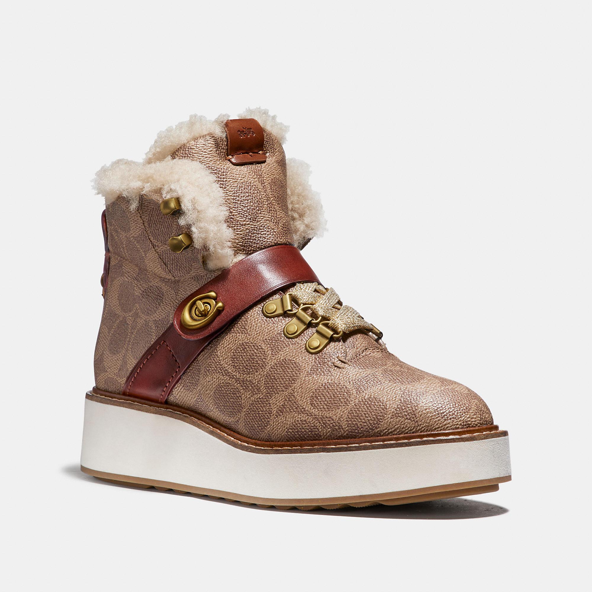 coach urban signature hiker boots