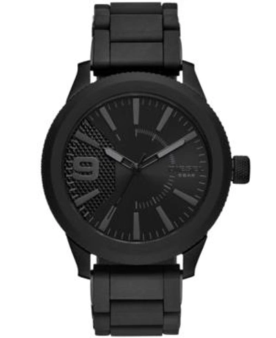 Shop Diesel Men's Rasp Nsbb Black Stainless Steel Bracelet Watch 50mm