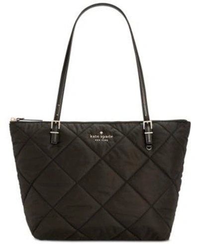 Shop Kate Spade New York Quilted Maya Small Tote In Black/gold