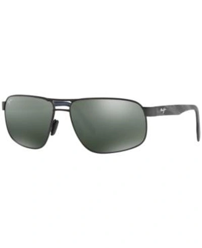 Shop Maui Jim Polarized Sunglasses, 776 Whitehaven 63 In Gunmetal / Grey Polar