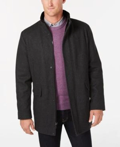 Shop Calvin Klein Men's Wool Blend Car Coat In Med Grey