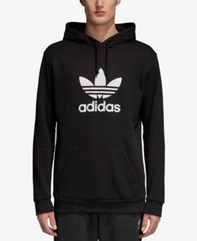 Shop Adidas Originals Men's Trefoil French Terry Hoodie In Black White