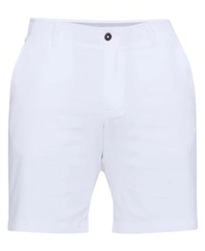 Shop Under Armour Men's Showdown 10" Golf Shorts In White