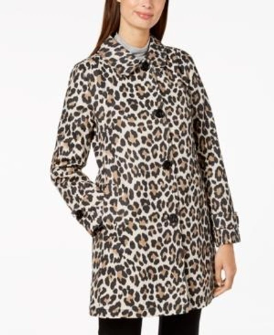 Shop Kate Spade New York Leopard-print Raincoat In Caramel