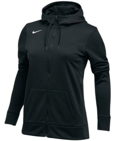 Shop Nike Therma Zip Training Hoodie In Black/white