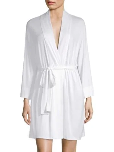 Shop Natori Long-sleeve Wrap Robe In White