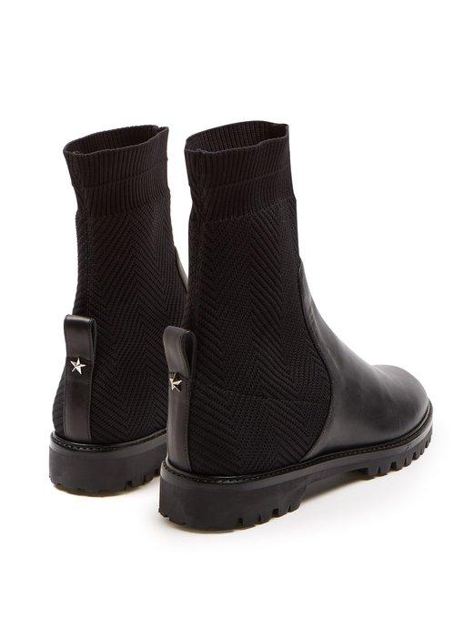 aquazzura verbier leather sock boots