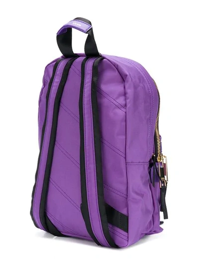 Shop Marc Jacobs Logo Backpack - Purple