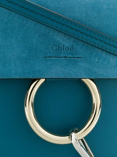 Shop Chloé Medium Faye Bag In Blue