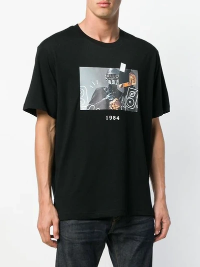 Shop Throwback Print T-shirt In Black
