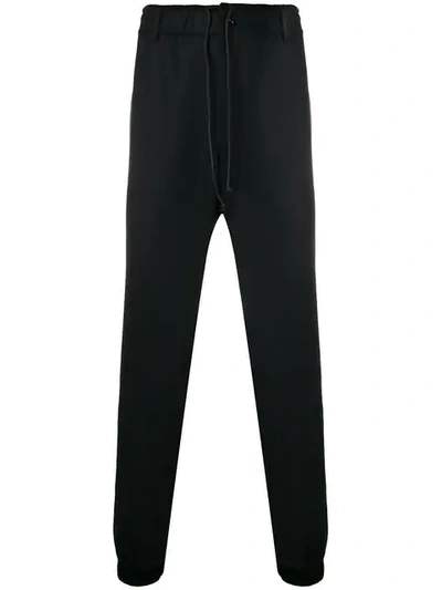 Shop Sacai Drawstring Track Trousers In Blue