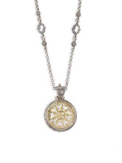 Shop Konstantino Pythia Mother-of-pearl, Crystal, Sterling Silver & 18k Yellow Gold Pendant