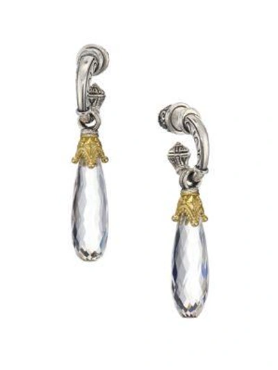 Shop Konstantino Pythia Crystal, Sterling Silver & 18k Yellow Gold Post Earrings In Multi