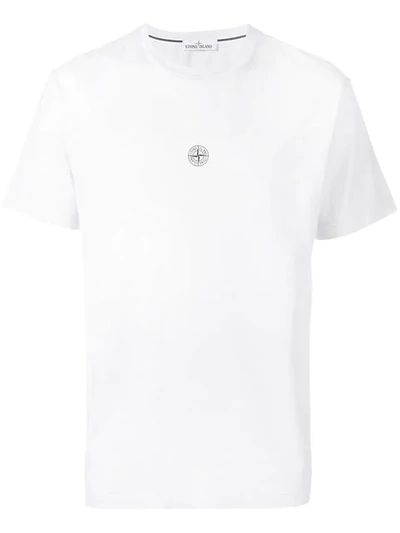 Shop Stone Island Logo Print T-shirt In White