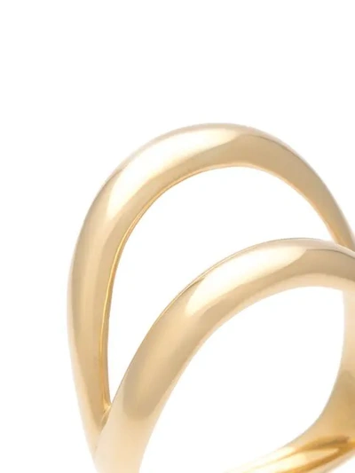 Shop Ana Khouri 18kt Gold Double Ring In Metallic