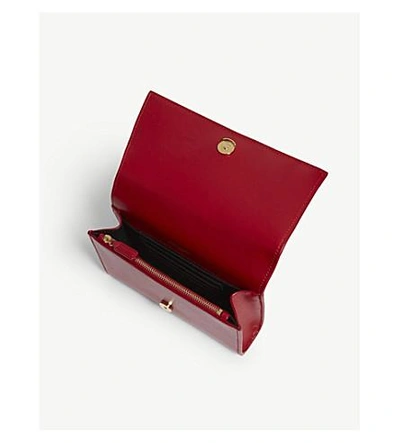 Shop Saint Laurent Kate Leather Bum Bag In Red