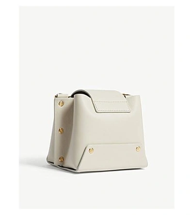 Shop Yuzefi Mini Delila Leather Shoulder Bag In Cream
