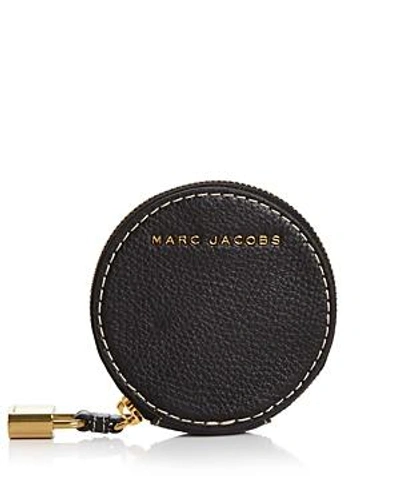 Shop Marc Jacobs The Grind Coin Pouch In Black/gold