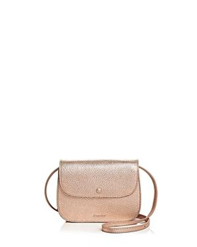 Shop Steven Alan Alexander Convertible Leather Belt Bag In Rose Gold/silver