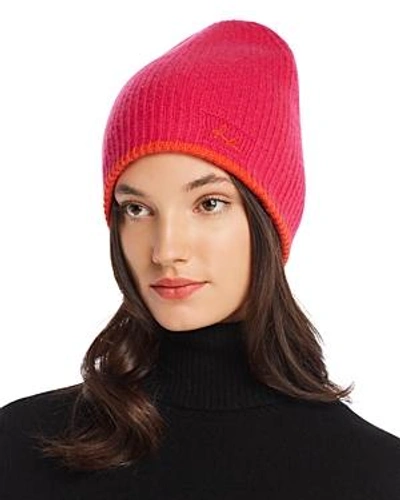 Shop Rag & Bone York Cashmere Beanie In Pink/red