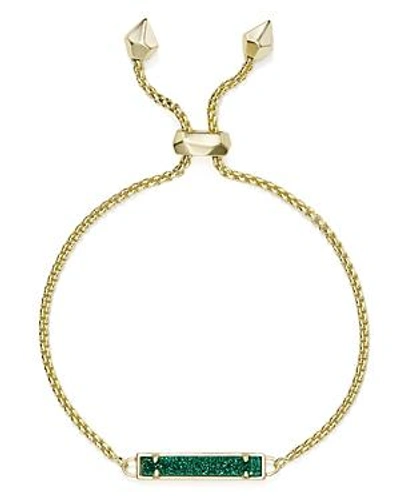Shop Kendra Scott Stan Bracelet In Gold/aqua Drusy