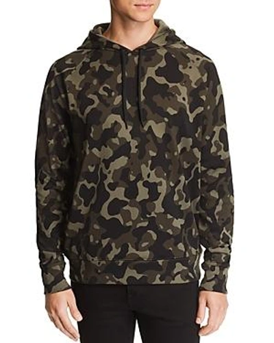 Shop Hugo Dayfun Camouflage-print Hooded Sweatshirt In Green Camo