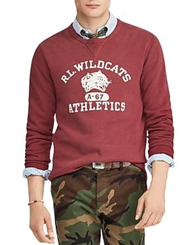 Shop Polo Ralph Lauren Wildcats Graphic Fleece Sweatshirt In Red