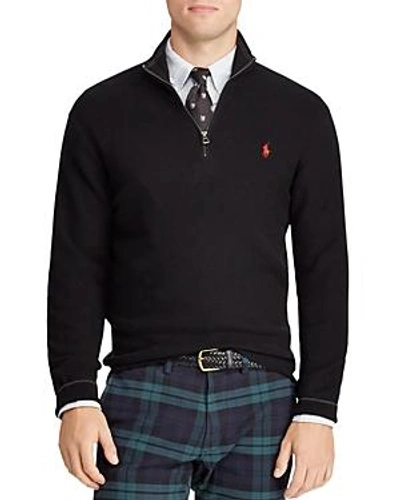 Shop Polo Ralph Lauren Half-zip Sweater In Black