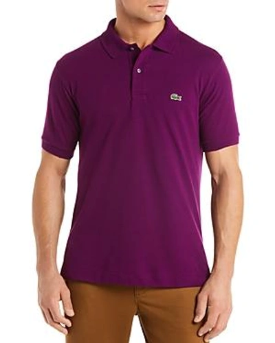 Shop Lacoste Short Sleeve Pique Polo Shirt - Classic Fit In Urchin Purple