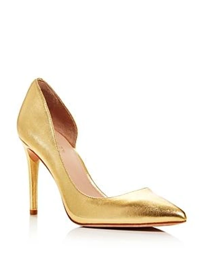 RACHEL ZOE WOMEN'S LONDON METALLIC LEATHER HIGH-HEEL PUMPS F18F05079