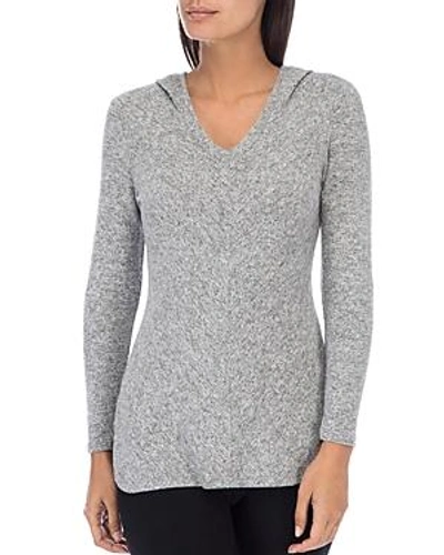 Shop B Collection By Bobeau Hoodie Top In Heathered Gray